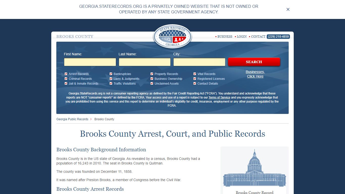 Brooks County Arrest, Court, and Public Records