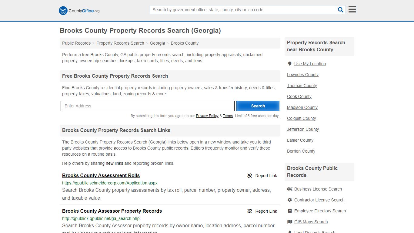 Brooks County Property Records Search (Georgia) - County Office